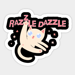 Razzle Dazzle Cat Sticker